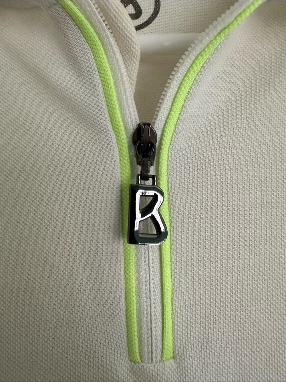 Bogner Yanis functional golf polo shirt green white color-blocked  size small - Picture 2 of 7